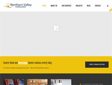 Tablet Screenshot of northernvalleyconstructioninc.com